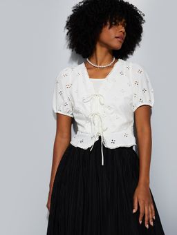 max - White ALAYA F x URB_N White Schifilli Top with Camisole
