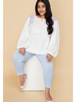 max - White Women Embroidered Tunic
