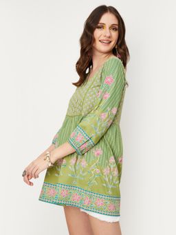 max - Green Women Printed Tunic