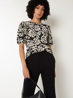 max - Black Women Printed Top