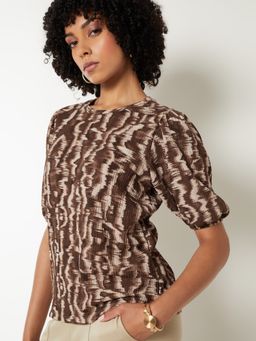 max - Brown Women Printed Top