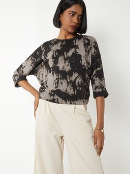 max - Black Women Printed Top
