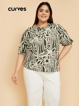 max - Green Women Printed Top