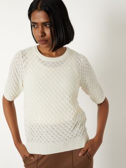 max - Cream Women Knitted Top
