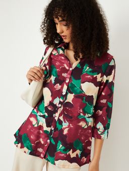 max - Multi-Color Women Printed Shirt