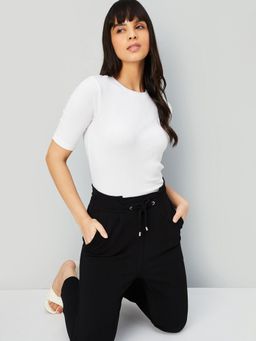 max - White Women Ribbed Top