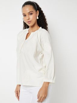 max - Off White Women Embroidered Tunic