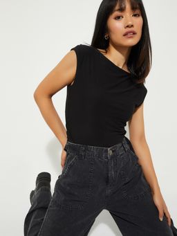 max - Black URB_N Women Solid Top