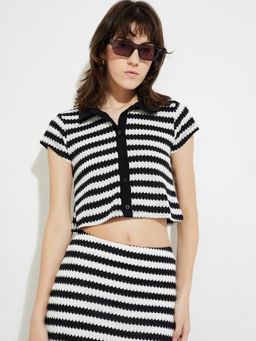 max - Cream URB_N Women Knit Crop Top