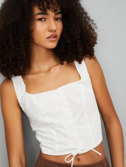 max - White ALAYA F x URB_N Women Schiffili Corset Top