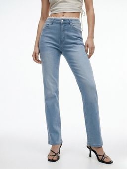Outzidr - Blue Lace Insert Waistband Denim