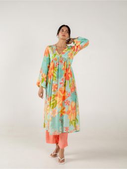 AROOP SHOP INDIA - Abby Multi-Color Anarkali Kurta