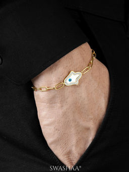 SWASHAA - Darsh Hamsa 18K Gold Plated Men's Bracelet