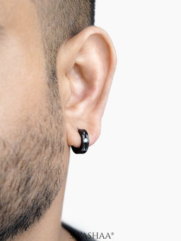 SWASHAA - Solaris Studed Diamond Men's Hoop Earrings