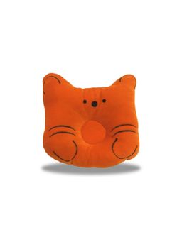 Chinmay Kids - Baby Soft Neck Support Cat Face Orange Pillow for Head Shaping & Support