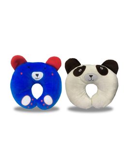 Chinmay Kids - Soft Blue and Pink Pillows with U Shape Anti-Flat Sleeping Support (Pack of 2)