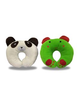 Chinmay Kids - Soft Pink and Red Pillows with U Shape Anti-Flat Sleeping Support (Pack of 2)