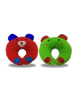 Chinmay Kids - Soft Blue and Yellow Pillows with U Shape Anti-Flat Sleeping Support (Pack of 2)