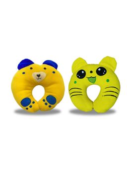 Chinmay Kids - Soft Yellow Pillows with U Shape Anti-Flat Sleeping Support Cushion (Pack of 2)