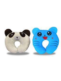 Chinmay Kids - Soft Pink and Blue Pillows with U Shape Anti-Flat Sleeping Support (Pack of 2)