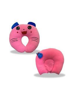 Chinmay Kids - Soft Pink and Yellow Pillows with U Shape Anti-Flat Sleeping Support (Pack of 2)