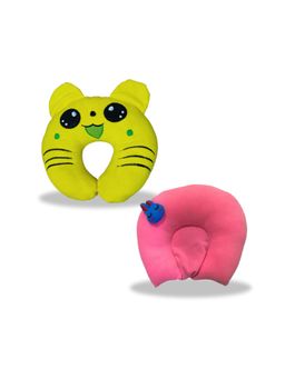 Chinmay Kids - Soft Yellow Pillows with U Shape Anti-Flat Sleeping Support (Pack of 2)