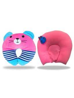 Chinmay Kids - Pink Newborn Baby Neck Support Pillows for Head Shaping & Nursing (Pack of 2)