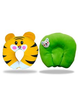 Chinmay Kids - Yellow and Green Infant Neck Support Pillows for Head Shaping & Nursing (Pack of 2)