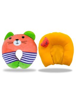 Chinmay Kids - Multi Color Newborn Baby Neck Support Pillows for Head Shaping & Nursing (Pack of 2)