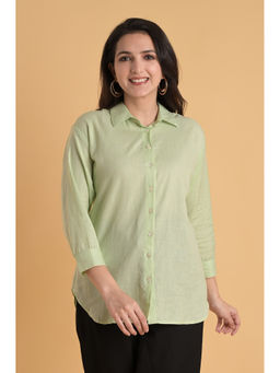 Do Dhaage - Linen Blend Green Shirt