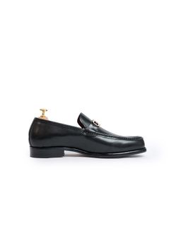 Vantier - Classic Ferra Black Slip On Loafers