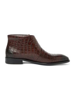 Vantier - Davidoff Croco Brown Chelsea Boots
