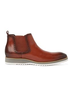 Vantier - Leros Handpainted Brown Chelsea Boots