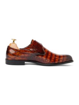 Vantier - Patina The Penne Patent Brown Monk Straps