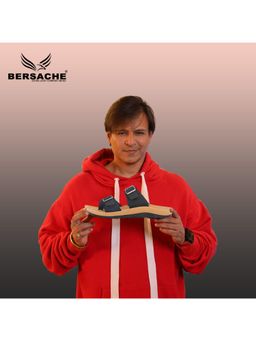 BERSACHE - Extra Soft Classic Casual Black Sandals for Men
