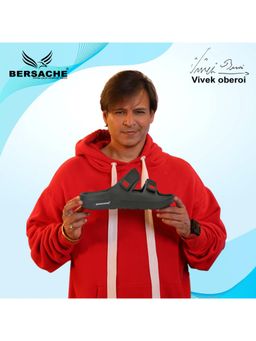BERSACHE - Extra Soft Classic Casual Black Sandals for Men
