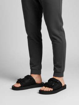 NoStrain - Black Platform Sandals for Men