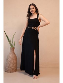 All Eyes On You - Black Cut-Out Maxi Dress