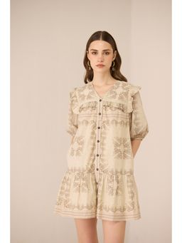 Calling June - Brown Aurora Mini Dress