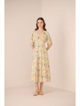 Calling June - Multi-Colour Rosewood Dress