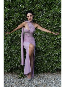 SOTBELLA - Dusty Lavender Draped Maxi Dress