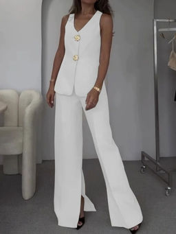 APPAPOP - White Ellabeth Relaxed Co-Ord Set