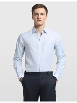 Arrow - Mens Slim Fit Textured Ceremony Blue Formal Shirt