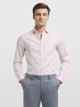 Arrow - Mens Slim Fit Textured Ceremony Pink Formal Shirt