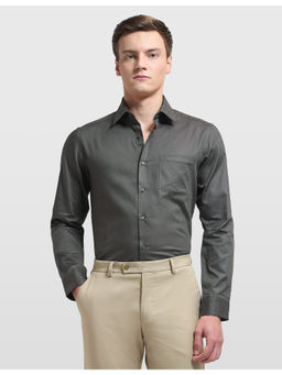 Arrow - Mens Slim Fit Textured Ceremony Grey Formal Shirt