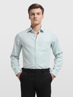 Arrow - Mens Slim Fit Textured Ceremony Green Formal Shirt