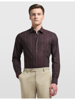 Arrow - Mens Slim Fit Chevron Vertical Striped Ceremony Formal Shirt