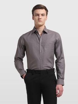 Arrow - Mens Slim Fit Self Design Ceremony Grey Formal Shirt