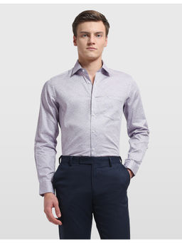 Arrow - Mens Slim Fit Floral Purple Ceremony Blue Formal Shirt