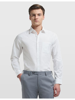 Arrow - Mens Liberty Classic Fit Textured Iconic White Formal Shirt